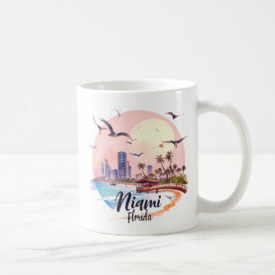 マイアミシティフロリダスカイライン コーヒーマグカップ