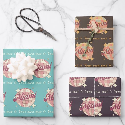 マイアミシティフロリダUSAギフトラッピング紙シート ラッピングペーパーシート