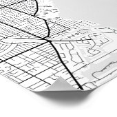 マイアミシティマップ+ロケーションポスターをマーク ポスター (角)