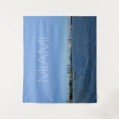 マイアミスカイラインのテキスト付き/アウト タペストリー (正面)