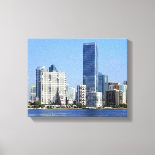 マイアミスカイラインのビュー キャンバスプリント (正面)