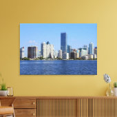 マイアミスカイラインのビュー キャンバスプリント (インサイチュ (リビング))