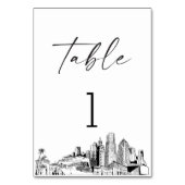マイアミスカイラインテーブル番号3.5x5カード テーブルナンバー (正面)