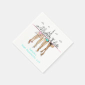 マイアミスカイライン独身最後の夜ビキニカスタム スタンダードカクテルナプキン (角)