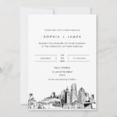 マイアミスカイライン結婚式招待状と写真 招待状 (正面)
