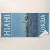 マイアミスカイライン ビーチタオル (正面)