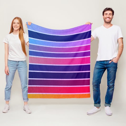 マイアミストライプの フリースブランケット (インサイチュ)