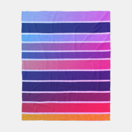 マイアミストライプの フリースブランケット