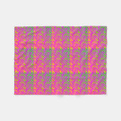 マイアミゼブラプリント フリースブランケット (正面(横))