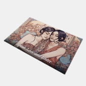 マイアミダウンタウンウィメンズカドリングレズビアンズスケッチ ドアマット (アングル)