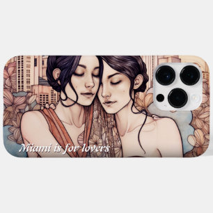 マイアミダウンタウンウィメンズカドリングレズビアンズスケッチ Case-Mate iPhone 14 PRO MAXケース