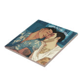 マイアミダウンタウンゲイメンズカドリングイラストレーションギフト タイル (側面)