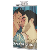 マイアミダウンタウンゲイメンズカドリングイラストレーション フラスク (左)