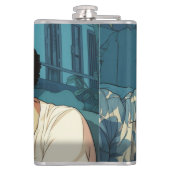 マイアミダウンタウンゲイメンズカドリングイラストレーション フラスク (裏面)