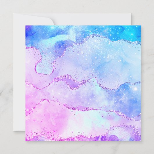 マイアミディスコカクテルバースデーパーティーの招待状 招待状 (裏面)