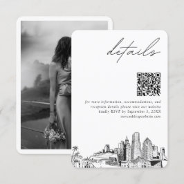 マイアミデスティネーションウェディング詳細QRコードスモール エンクロージャーカード