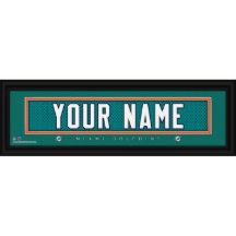 マイアミドルフィンズNFLレターアートブラックフレームプリント