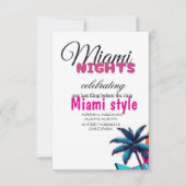 マイアミナイツバースデーパーティーの招待状、サマーパー 招待状 (正面)