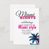マイアミナイツバースデーパーティーの招待状、サマーパー 招待状 (正面/裏面)