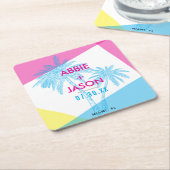 マイアミナイト スクエアペーパーコースター (アングル)