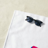 マイアミネオンカラーズニューレトロスタイルミニマル ビーチタオル (インサイチュ)