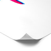 マイアミネオンカラーズニューレトロスタイルミニマル ポスター (角)