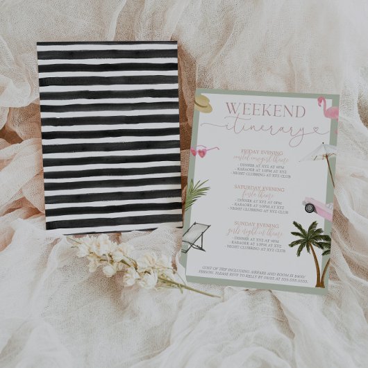 マイアミバチェロレッテ週末の日程 招待状