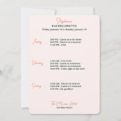 マイアミバチェロレッテ 招待状 (裏面)