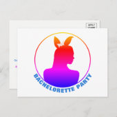 マイアミバニーガールバチェロレッテ招待状 インビテーションポストカード (正面/裏面)