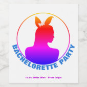 マイアミバニーガールバチェロレッテ ワインラベル (シングルラベル)