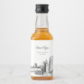 マイアミパーティーフェイスウェルカムギフトカスタム リキュールボトルラベル (正面)