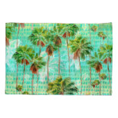 マイアミパームズ：水彩熱帯シームレス 枕カバー (裏面)