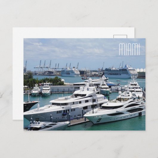 マイアミビッグヨットハガキ ポストカード (正面/裏面)