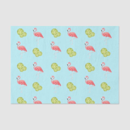 マイアミビベスフラミンゴとライムティッシュペーパー 薄葉紙 (正面)