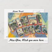 マイアミビーチからこんにちは ポストカード (正面/裏面)