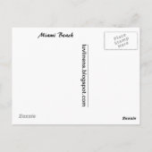 マイアミビーチからこんにちは ポストカード (裏面)