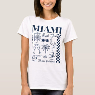 マイアミビーチのバチェロレッテパーティーペン画 Tシャツ