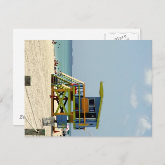 マイアミビーチのライフガード小屋 ポストカード (正面/裏面)