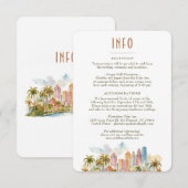 マイアミビーチの目的地情報詳細スカイライン 招待状 (正面/裏面)