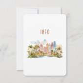 マイアミビーチの目的地情報詳細スカイライン 招待状 (裏面)