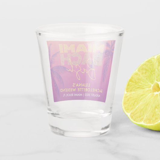 マイアミビーチの花嫁おさらいパーティー ショットグラス (裏面)