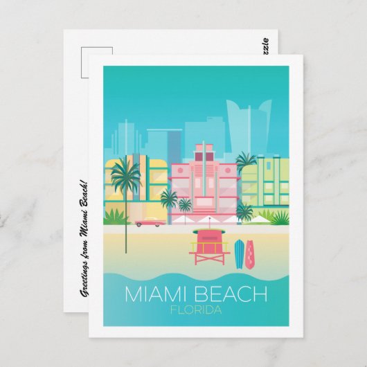 マイアミビーチはがき ポストカード (正面/裏面)