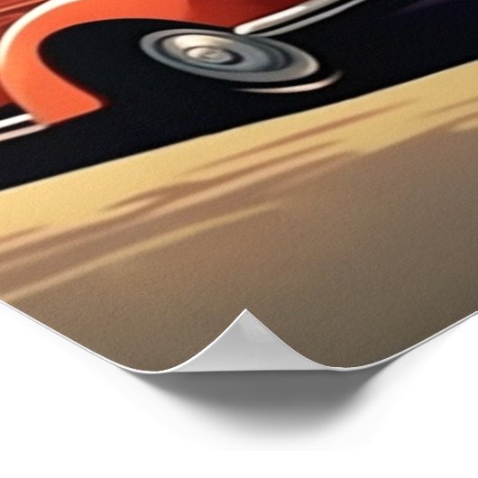 マイアミビーチアートデコホテルフロントエアーブラシアート ポスター (角)