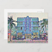 マイアミビーチアールデコ絵を描ホテルズ2 ポストカード (正面/裏面)