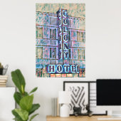 マイアミビーチアールデコ絵を描ホテルズ3 ポスター (ホームオフィス)