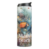 マイアミビーチサンゴ礁と魚の水色 タンブラー (回転左)