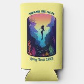 マイアミビーチスプリングブレイク2023マーメイドリーフ スリム缶クーラー (裏面)