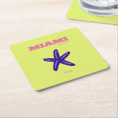 マイアミビーチトラベルアート名門私立校風の, スクエアペーパーコースター (アングル)