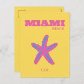 マイアミビーチトラベルアート シーズンポストカード (正面/裏面)