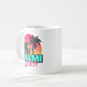 マイアミビーチトラベルヴィンテージ コーヒーマグカップ (正面左)